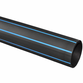 Pe 100 (Sdr 17 Pn10) Dn 75x4,5l-6m Svart med Blå Stripe