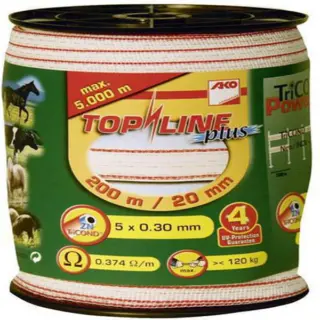 Elband Topline Plus 20mm X 200m Vit/Röd