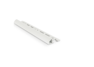 Kakellist Kvartsrund Plast Vit12,5mm 2,5m