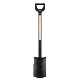 Spade Solid Halvrund Trä
