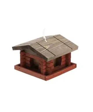 Fågelbod Stuga Röd 20x20x13cm