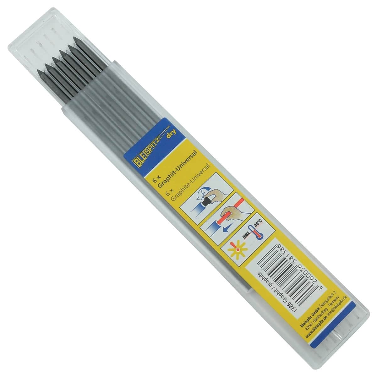 Blyertsstift Bleispitz Dry 6st