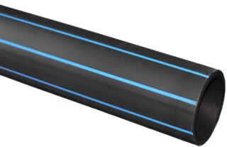 Rör PE Svart med Blå Stripe Sdr11 Pn16 32/3,0mm L-6m