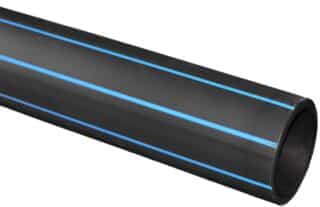 Slang PE Sdr11 Pn16 Pe100Rc Svart med Blå Stripe 32/3,0x100m