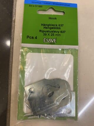 Hängbleck Förzinkad 39x25