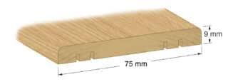 Tröskel Nr114 Lackad Ek 9x75mm 100cm