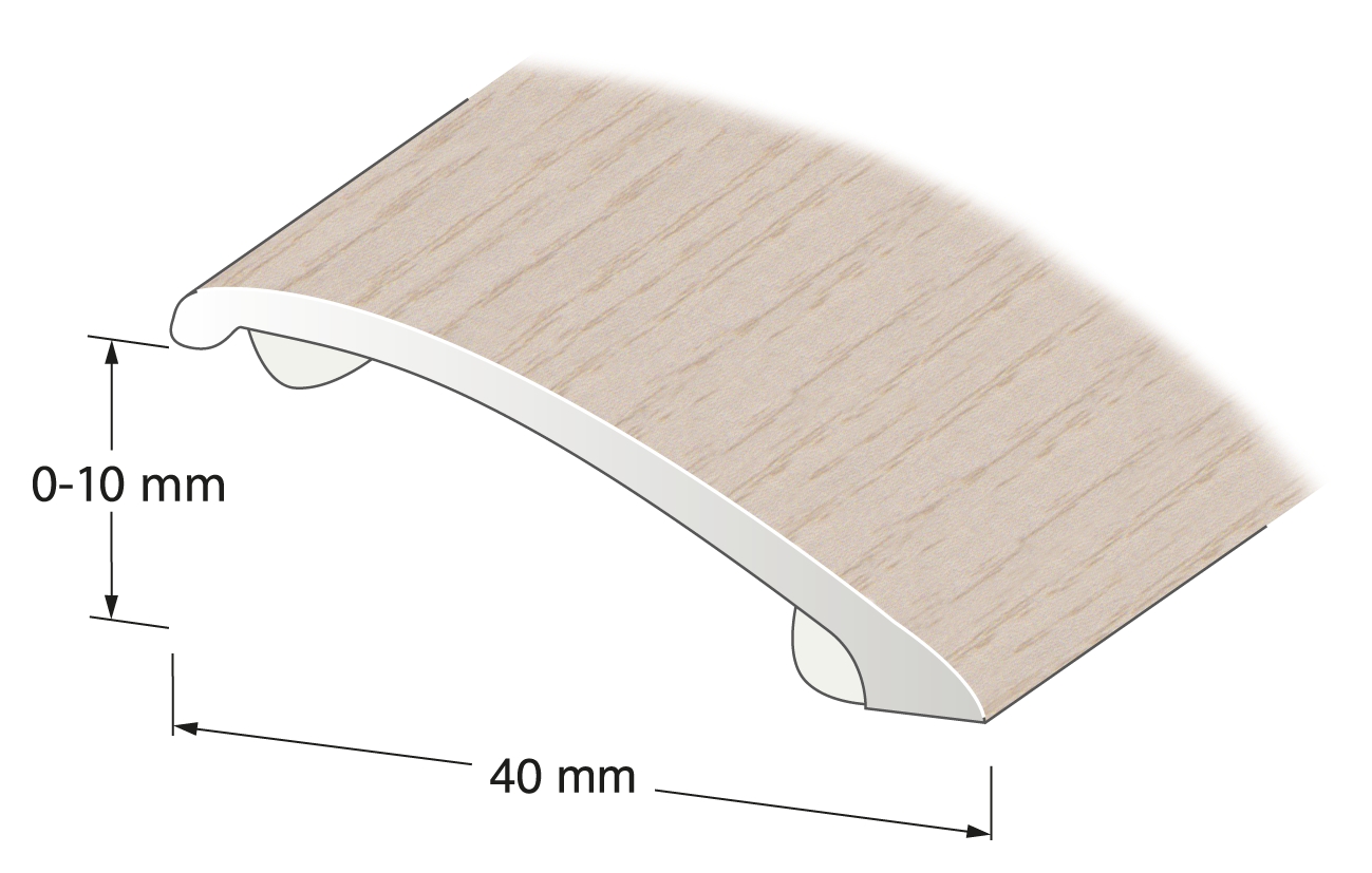 Nivålist Självhäftande Vitkalkad Ek 0-10mm 100cm