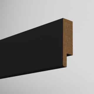 Kakellist Svartlackad MDF 2440x67x16