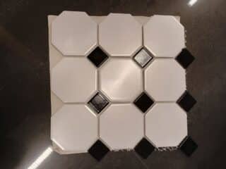 Mosaik Ottagona Vit Matt 9,6x9Ark 11/M2