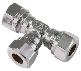 Kopparrörs-T-Rör Vatette Fkr 15mm